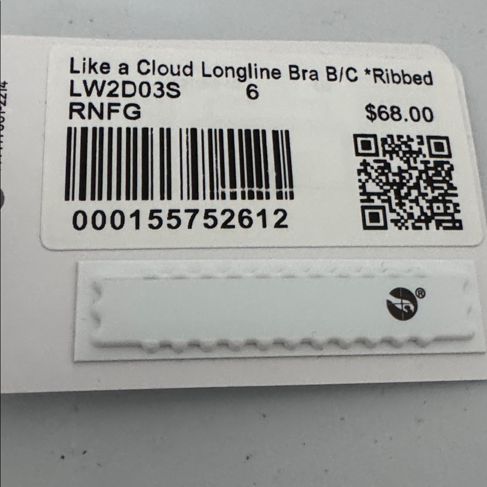 NWT Lululemon Like A Cloud Longline Ribbed Bra B/C 6 - Picture 8 of 8